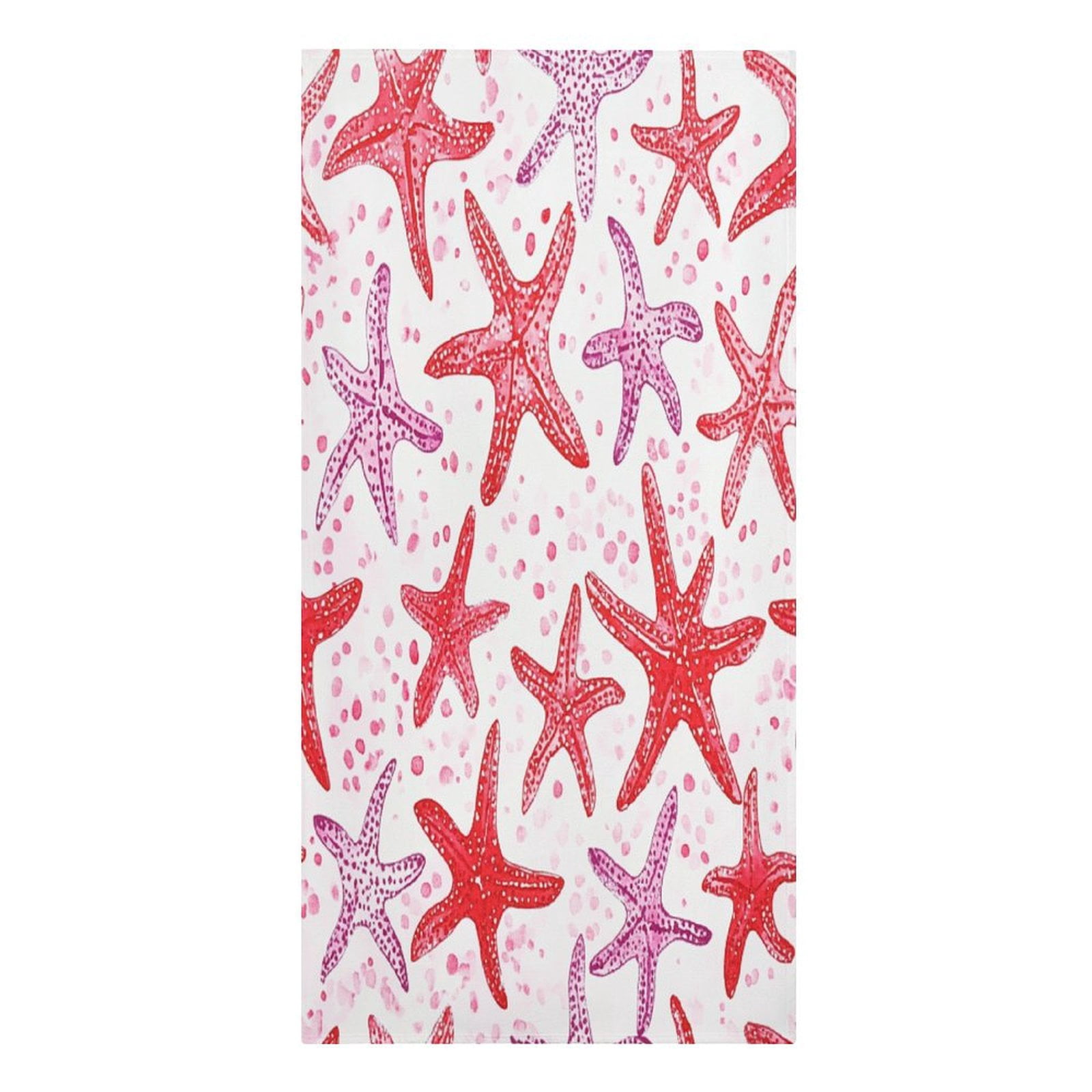 MaSiledy Red Starfish Nautical Coastal Beach Towels 30x60 inch Sea Life Coastal Soft Pool Swimming Towels Sand Free Quick Dry Travel Towels Absorbent Quick Dry Towel
