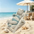 thumbnail image 5 of Liamobondopolis Duck and Bear Figurine Set With Beach Lounge Chair for home decor living room Summer Party and Farmhouse Indoor Decor 5.4 in Tall, 5 of 8