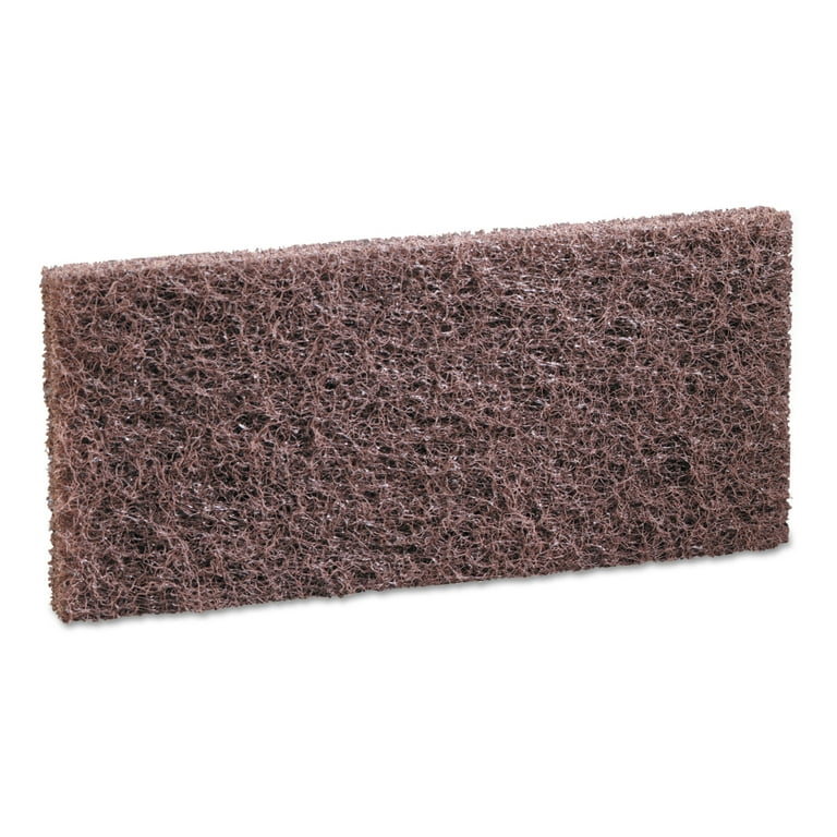 Heavy-Duty Scour Pad, 4.63 x 10, Brown, 20/Carton Heavy-Duty Scour Pad, 4.63 x 10, Brown, 20/Carton
