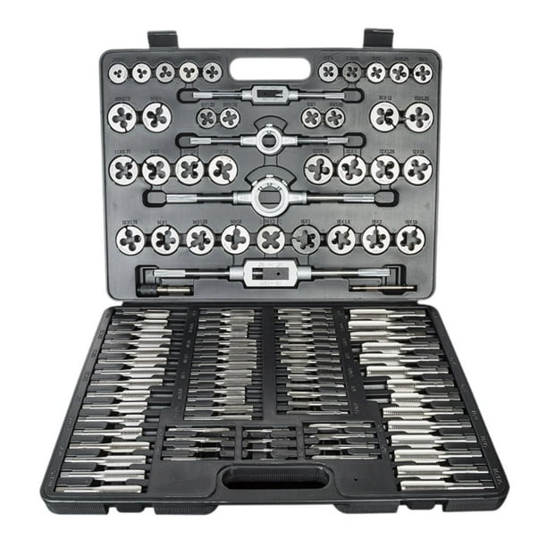 110x Macho y Die Set Herramienta de Roscado con Estuche de Almacenamiento Kit de Calibre de Troqueles de Roscado para Cortar Roscas Internas Externas