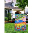 thumbnail image 3 of Oil Painting Landscape of Colorful Poppies Flowers Garden Flag 12×18 Inch Small Vertical Double Sided Seasonal Outside Decor for Farmhouse Yard, 3 of 4