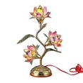 thumbnail image 3 of Lotus Lamp Plug in Use Plastic Leaves Flowers Wear Resistant Acrylic Hardware Electric Lotus Lantern for Temple Home Colorful, 3 of 4