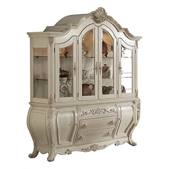 ACME Ragenardus China Cabinet in Antique White