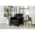 thumbnail image 2 of Julio Upholstered Accent Chair with Track Arms Black, 2 of 6