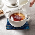 thumbnail image 6 of HemaKayy Set of 6 Decorative Coasters for Drinks, Waterproof Leather Drink Coaster with Double Side Non-Slip Surface for Cup Kitchen Home Housewarming Gift, Square 4" - Abstract Marble Texture, 6 of 7