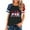Black, variant on 4th of July T Shirts Women Petite Independence Day Short Sleeve Round Neck T Shirts USA Star Striped Graphic Tops Lady S 4th of July Casual T Shirts Red White and Blue Tunic Tees