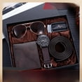 thumbnail image 1 of A08223Set de regalo para hombre, set de regalo de negocios, billetera + cinturón, pretina + gafas + reloj, 4 piezas/s, 1 of 5