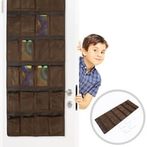 OATIPHO 1Pc Wall Hanging Storage Bag Coffee Color with Practical Hanging Storage Pockets