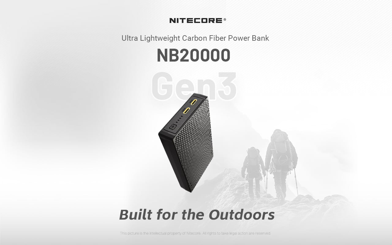 Nitecore NB20000 Gen 3 Dual USB-C Power Bank + Nitecore Sticker