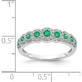 thumbnail image 3 of 14K White Gold Diamond And Emerald Polished Ring (Size 7) Made In India rm5741-em-025-wa, 3 of 5