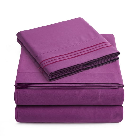 Yamel Home - Full Size Bed Sheet Set - Luxurious Feeling - 2000 Hypoallergenic - Breathable & Cooling Sheets- Deep Pockets fit up to 16'' - Wrinkle Free - Supreme Collection - Berry, Full