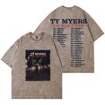 thumbnail image 2 of Ty Myers The Select Tour Merch Wash Tee Cosplay Women Men Fashion Short Sleeve Cotton T-Shirts, 2 of 6