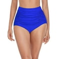 thumbnail image 4 of RELLECIGA Women's High Waisted Ruched Bikini Bottom, 4 of 8