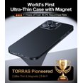 thumbnail image 3 of TORRAS Magnetic Slim-Fit for iPhone 16 Pro Max Case, Ultra-Thin 16 ProMax Phone Case Compatible with MagSafe, Light Anti-Scratch Matte Hard PC Bayer 6.9 inch OriginFit, Black,Black, 3 of 5