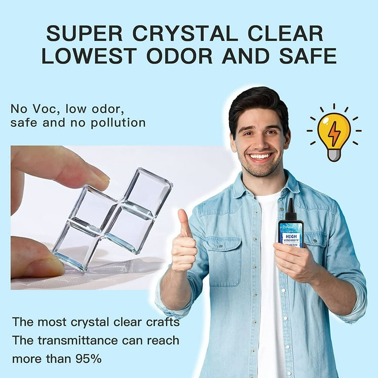  LET'S RESIN UV Resin,200g Low Viscosity Crystal Clear