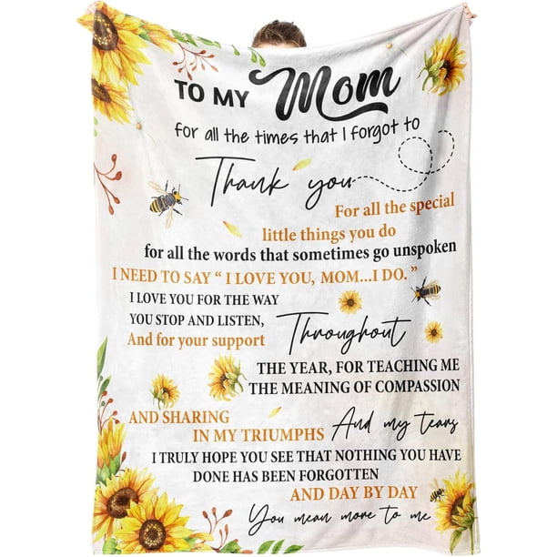 LHSHID Christmas Gifts for Mom Blankets Gift Blanket Flannel Soft and Comfortable Anti static Bed Sofa Blanket 60x80in