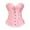 Pink, variant on Corset Tops for Women,Lace Bustier Corset Lingerie top,Renaissance Overbust Corset Push Up Bodysuit Pink S