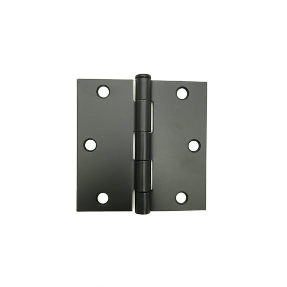 Colester Direct Black Door Hinge 3.5 x 3.5 with Square Corner Black - 30 pack