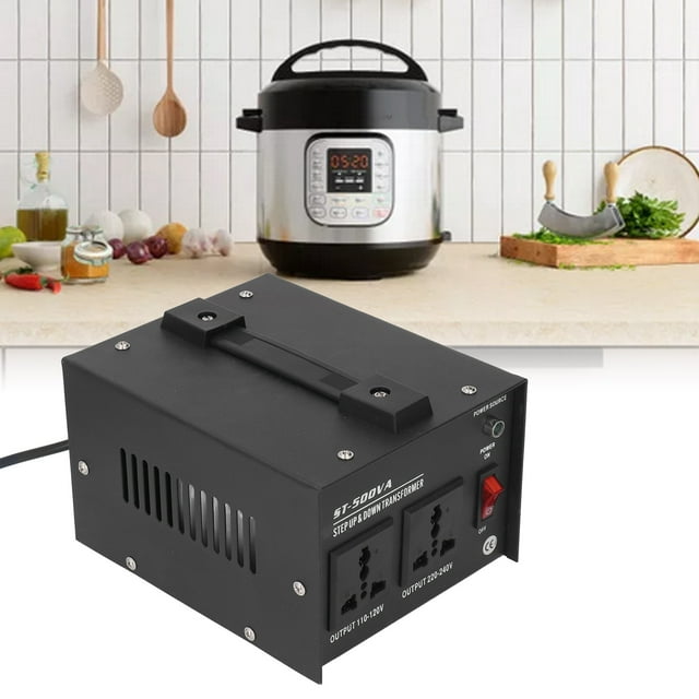 500W Voltage Converter Transformer Step Up 110V to 220V Step Down 220V to 110V Step Up Adjustable Input 110V-120V 220V-240V Power Transformer