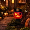 thumbnail image 6 of Solar Pirate Jack O Lantern Pumpkin Garden Stake Light, Outdoor Halloween Yard Lawn Flower Bed Pathway and Porch Decor, 6 of 8