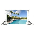 thumbnail image 3 of ABPHOTO Polyester 7x5ft Summer Swimming Pool Backdrop Palm Trees Green Plants Tropical Backdrops for Photography Blue Sky White Cloud Seaside Photo Background Kids Adults Ocean Travel Studio Props, 3 of 4