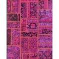 thumbnail image 1 of Ahgly Company Machine Washable Indoor Rectangle Abstract Dark Carnation Pink Area Rugs, 3' x 5', 1 of 1