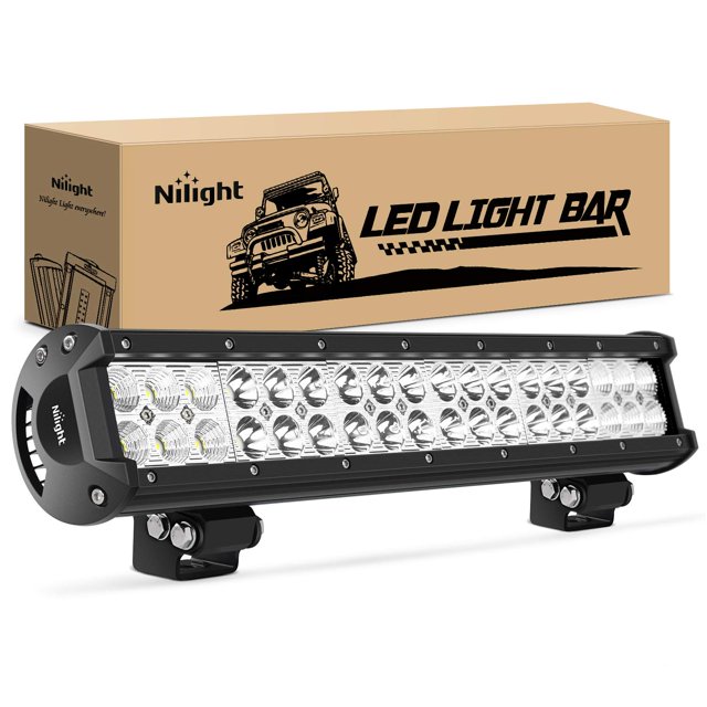 Barra de luces Nilight 60004C-A LED Spot Flood Combo de 108 W, 17 pulgadas