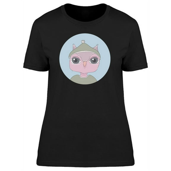 Owl With Green Hat Tee Women's -Image by Shutterstock