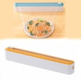thumbnail image 3 of Plastic Cling Film Cutter Dispenser with Tear-Free Blade for Kitchen Food Wrap Storage, Household Aluminum Foil and Wax Paper Organizer, Easy One-Hand Operation for Leftovers and Meal Prep, 3 of 6