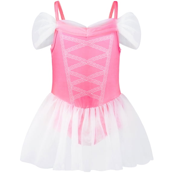 One Piece Swimsuit for Toddler Girls Pink Aurora Princess Swimming Costume Bathing Suit Kids 3-8 Years