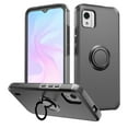thumbnail image 6 of For Nokia C110 Tough Strong  Hybrid With Ring Stand Case Cover - Charcoal Grey, 6 of 10