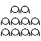 thumbnail image 1 of 10pcs 1M 3-Pin DMX Cable Stage Lighting Cable LED Par Light Moving Head Light DJ Equipment (Black), 1 of 3