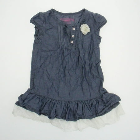 

Pre-owned Osh Kosh Girls Blue | White Dress size: 4T