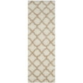 thumbnail image 3 of SAFAVIEH Indie Careen Geometric Polyester Shag Area Rug, Ivory/Light Beige, 6'7" x 9'2", 3 of 7