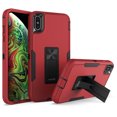 thumbnail image 1 of Allytech Compatible for iPhone XS Max 2018(6.5 inch), Anti-Scratch Shockproof Bumper Protective Phone Case with Built-in Car Mount Kickstand Heavy Duty Case for iPhone XS Max 6.5", Red+Black, 1 of 6