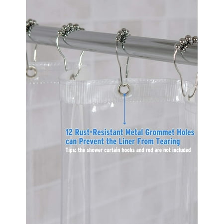 Dedang Plastic Shower Curtain Liner, How To Machine Wash Plastic Shower Curtain Liner