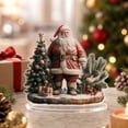 thumbnail image 3 of Diceymbol Christmas Santa Claus Ornament Acrylic Ornament Desktop Decoration Christmas Gift, 7.87 in, 3 of 6