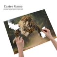 thumbnail image 2 of 500-Piece Wooden Jigsaw Puzzle for Adults - Leopard Jumping Hunter , Fun & Relaxing Interlocking No-Dust Puzzle for Family, Home Decor & Holiday Gifts, 2 of 7