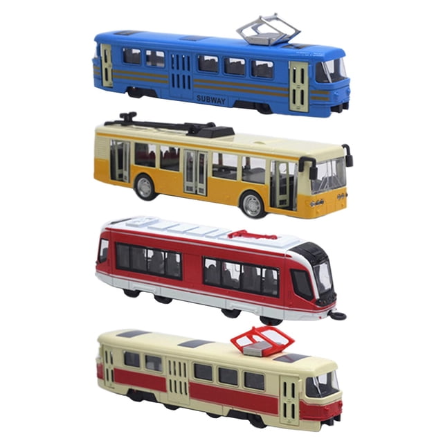 Milaget 4Pcs Alloy Pull Back Car Collectible Simulation Openable Door 1:90 Developmental A
