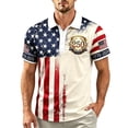 thumbnail image 5 of LTTVQM 250th Anniversary USA Shirt Mens Short Sleeve Flag T-Shirt American Patriotic 4th of July Crew Neck Pullover 4th of July Tops Beige M, 5 of 7
