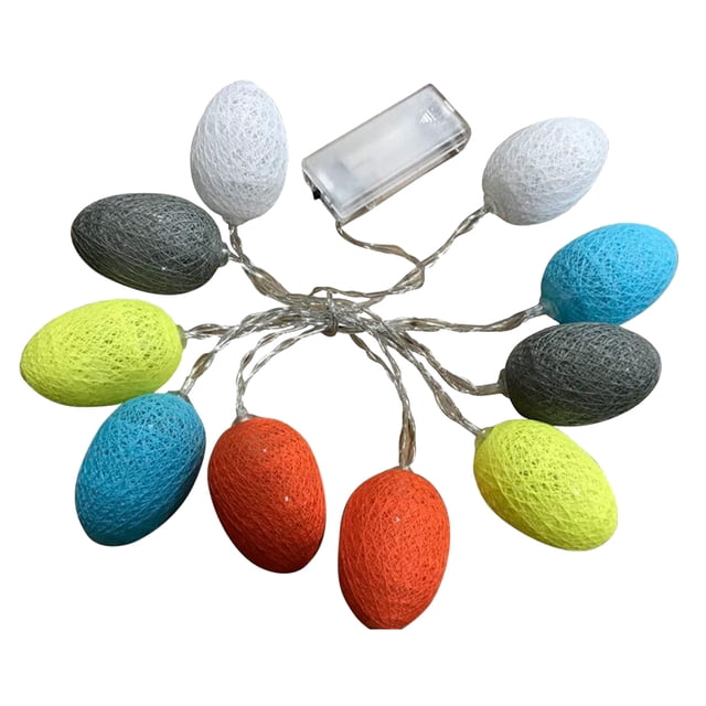 CIMAXIC Party 1Pc 1.8M 10-LED Cotton Thread Light String Battery Powered Delicate Shining String Light Festival Party Decorative Night Light Mixed Color(Without Battery),70.87"X2.36"X1.57"