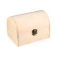 thumbnail image 4 of QUTETN 16 .2CM Solid Wood Handmade Box Craft Treasure Chest to Paint Boxes, 4 of 8