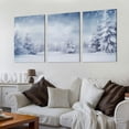 thumbnail image 2 of ONETECH  Winter Snow Scene Nature Landscape (40) Painting On Canvas Wall Art Poster Scroll Picture Print Living Room Walls Decor Home Posters 12''x16''X3 Panels, 2 of 4