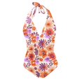 thumbnail image 4 of Clearance!NMMUED Push Up Swimsuits for Women, Shapewear Swimsuits for Women, Halter Swimsuits for Women, Ruched Swimsuits for Women, Slimming Swimsuits for Women, Pink M, 4 of 9