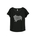 thumbnail image 1 of Thread Tank Corgi Dog Silhouette Women's Relaxed Slouchy Dolman T-Shirt Tee Heather Black 3X-Large, 1 of 4