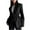 Black, variant on Blazer for Women's Shawl Lapel Collar Long Sleeve Peplum Ruffles Work Office Knit One Button Suit Jackets