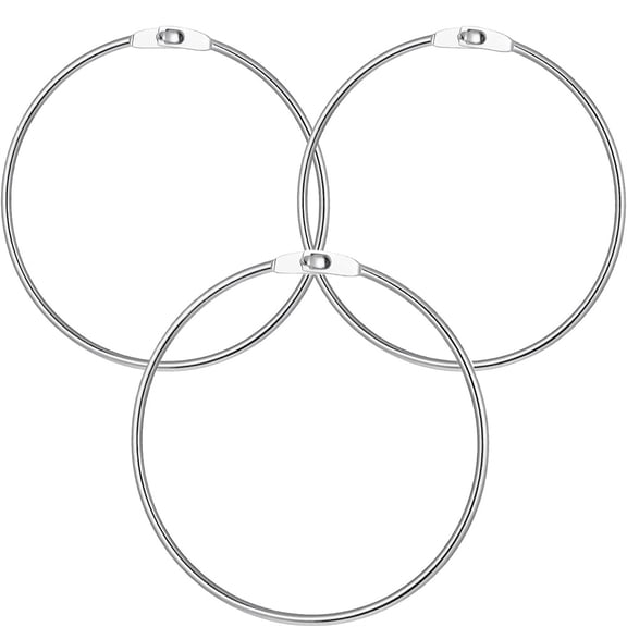 NOGIS 3 Pcs 4.57" Large Key Ring Hoop, Big Key Ring, Metal Rings Wrench Organizer Easy to Open and Close for Bib Vests Craft Index Card Dream Catcher