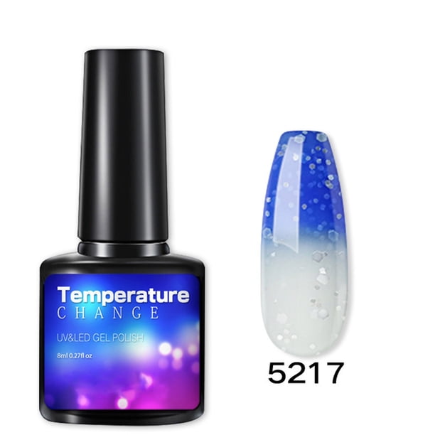 Gel de uñas transparente para esculpir uñas, para manicura, cambio de temperatura, fototerapia, herramienta de pegamento para esmalte de uñas, 8 ml