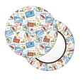 thumbnail image 7 of Uemuo Summer Stamp Pattern Round Bar Stool Seat Covers Washable Stool Cushion Slipcover Elastic Bar Chair Covers-14 inch, 7 of 7