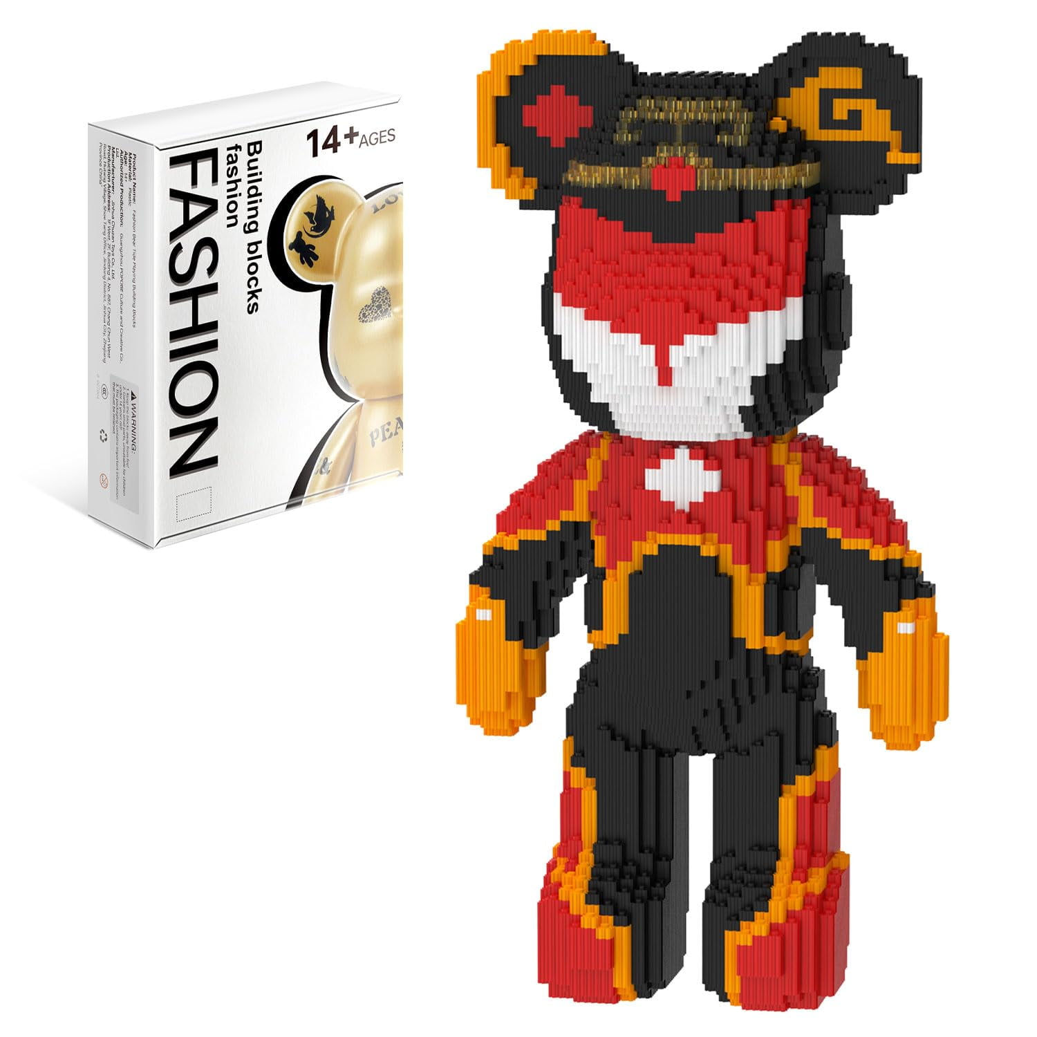 HDSLURIO Bearbrick 400% 28 Cm – Figura Coleccionable Con Toga Y Ataque – PVC De Alta Calidad – Regalo Para Fans Del Arte Y El Diseño – Color Rojo